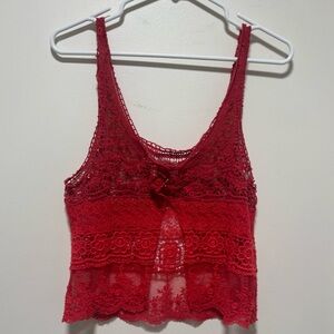 Urban Outfitters Kimchi Blue Lace Floral tank Top small/see measurements boho